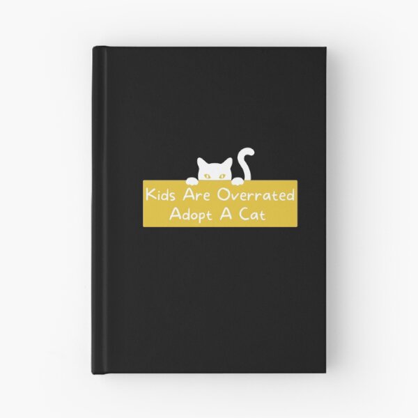 Item preview, Kids Are Overrated Adopt A Cat - Peeking Cat Yellow designed and sold by TheOtherDesign.