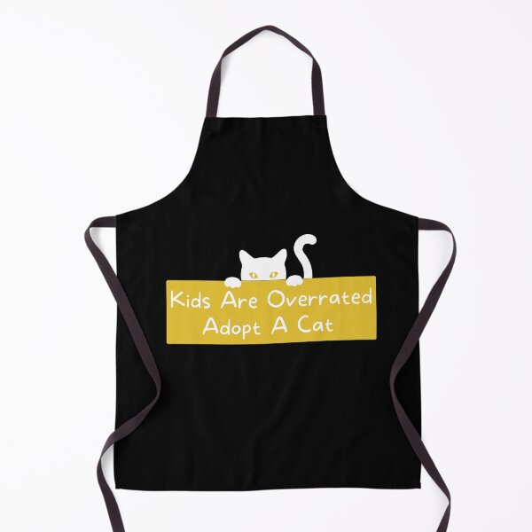 Item preview, Kids Are Overrated Adopt A Cat - Peeking Cat Yellow designed and sold by TheOtherDesign.