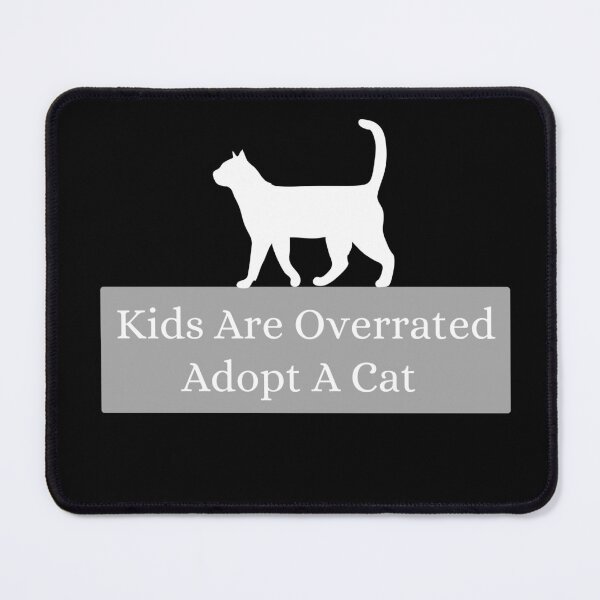 Item preview, Kids Are Overrated Adopt A Cat - Walking Cat Grey designed and sold by TheOtherDesign.