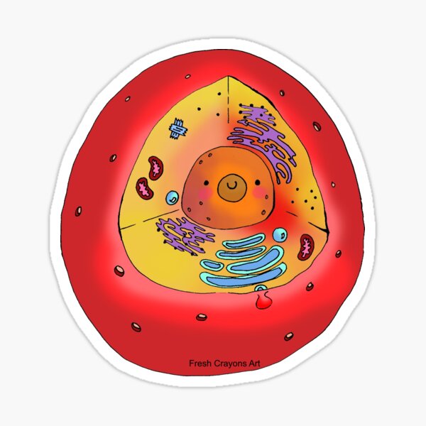 Item preview, Cutey Animal Cell  designed and sold by FreshCrayonsArt.
