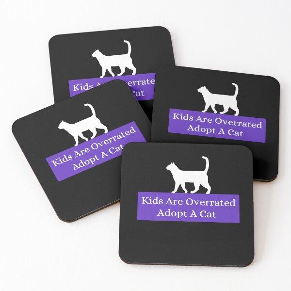 Item preview, Kids Are Overrated Adopt A Cat - Walking Cat Purple designed and sold by TheOtherDesign.