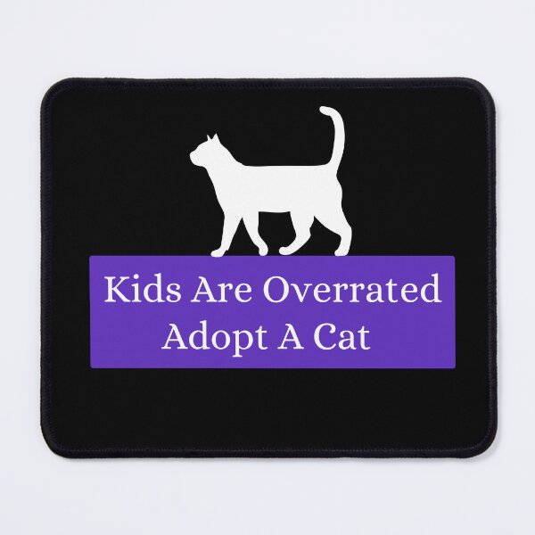 Item preview, Kids Are Overrated Adopt A Cat - Walking Cat Purple designed and sold by TheOtherDesign.