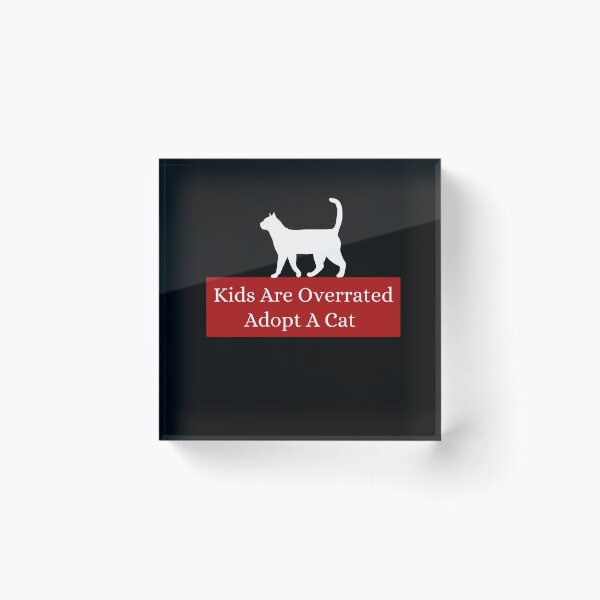 Item preview, Kids Are Overrated Adopt A Cat - Walking Cat Red designed and sold by TheOtherDesign.