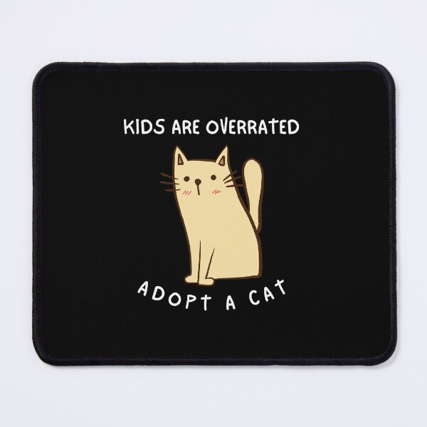Item preview, Kids Are Overrated Adopt A Cat - Cute Yellow Cat designed and sold by TheOtherDesign.