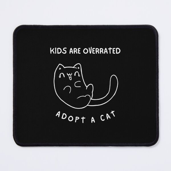Item preview, Kids Are Overrated Adopt A Cat - Cute Outlined Cat designed and sold by TheOtherDesign.