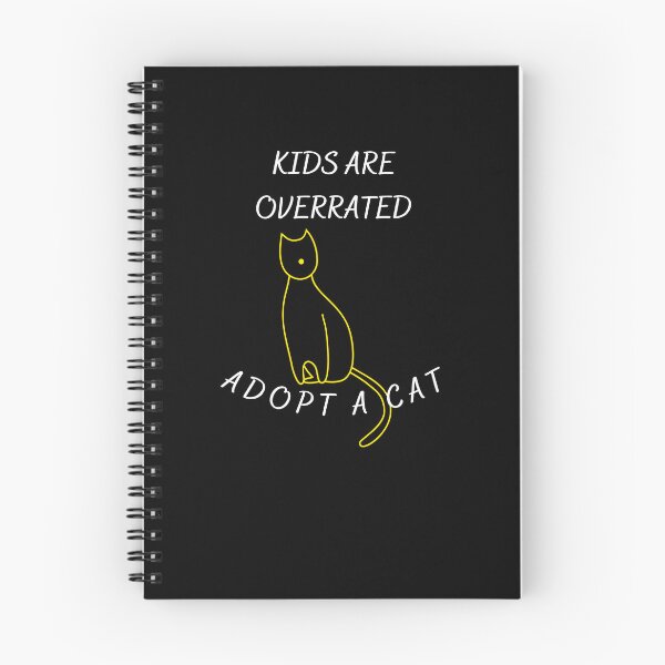 Item preview, Kids Are Overrated Adopt A Cat - Cute Yellow Outlined Cat designed and sold by TheOtherDesign.