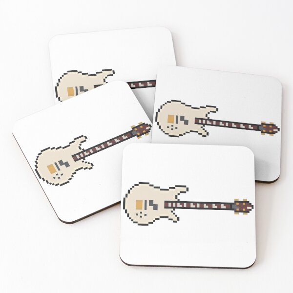 Item preview, Pixel White Euro Style Bass Guitar designed and sold by gkillerb.