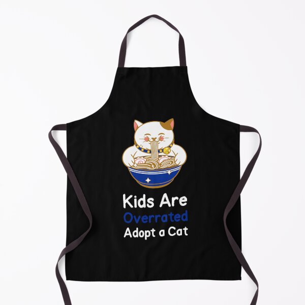 Item preview, Kids Are Overrated Adopt A Cat - Cute Ramen Eating Cat designed and sold by TheOtherDesign.