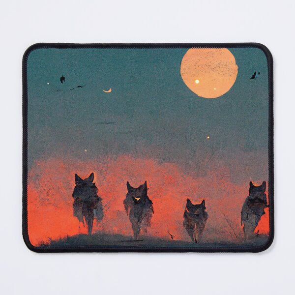 Item preview, Wolf Pack with Moon - Artwork designed and sold by The  Artwork.