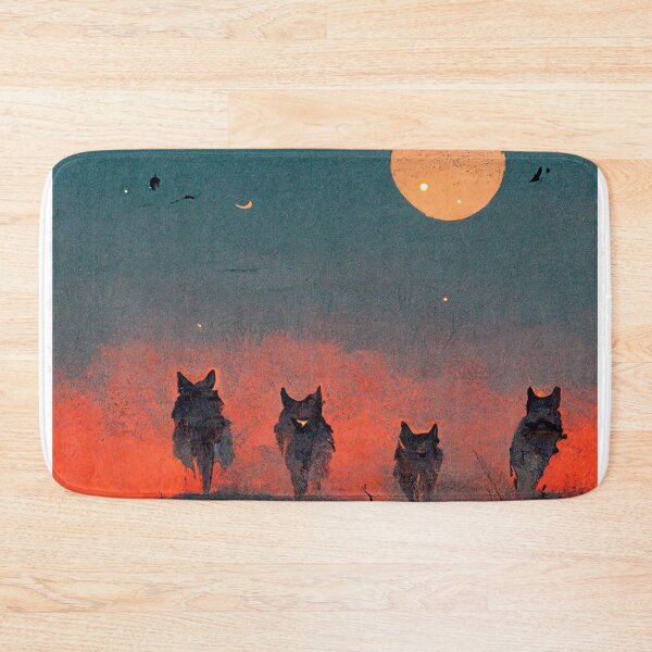 Item preview, Wolf Pack with Moon - Artwork designed and sold by The  Artwork.