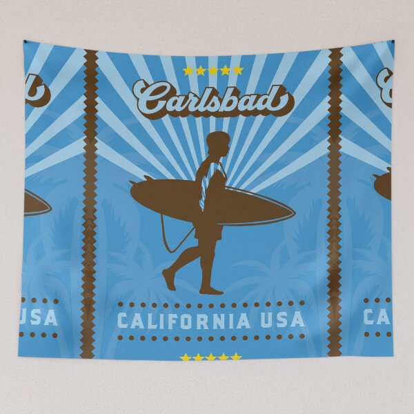 Item preview, Carlsbad Retro Surfer designed and sold by LanikaiBeach.
