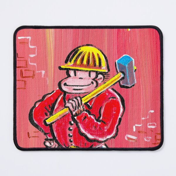 Item preview, Construction Worker Ape in Hard Hat with Sledgehammer 023 designed and sold by Walter Moore.