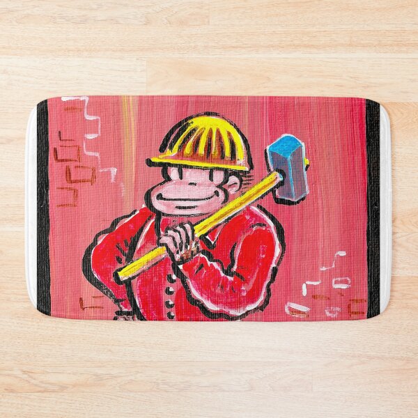Item preview, Construction Worker Ape in Hard Hat with Sledgehammer 023 designed and sold by Walter Moore.