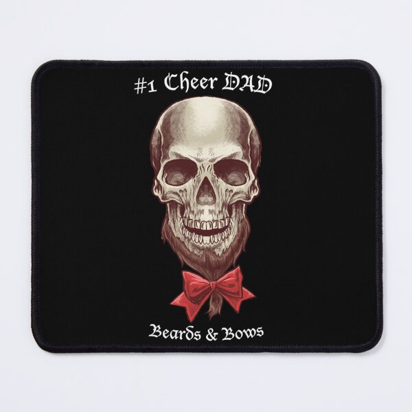 Item preview, 1 Cheer Dad Bearded Skull With Bow Essential T-Shirt designed and sold by aprilbonnieuth.