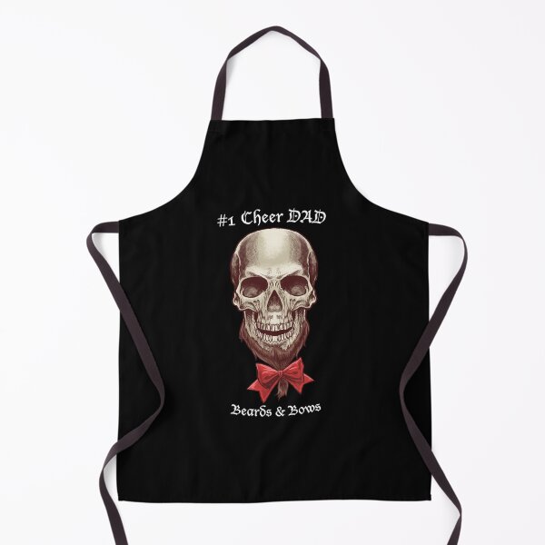 Item preview, 1 Cheer Dad Bearded Skull With Bow Essential T-Shirt designed and sold by aprilbonnieuth.