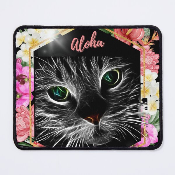 Item preview, Aloha Summer Tropical Emerald Eyes Cat  designed and sold by LanaDevon.