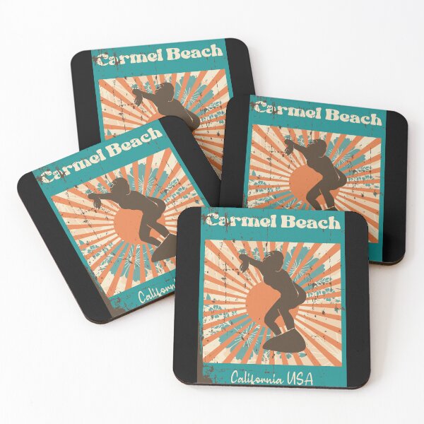 Item preview, Carmel Beach Retro Surfer Girl designed and sold by LanikaiBeach.