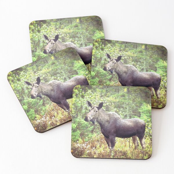 Item preview, Moose in Forest Contemporary Art designed and sold by Sandy Richter.