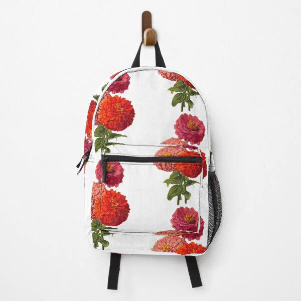 Item preview, Botanical Art Pink and Red Zinnia Bunch designed and sold by MochaMeli.