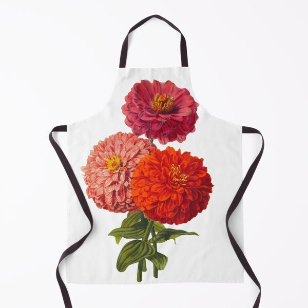 Item preview, Botanical Art Pink and Red Zinnia Bunch designed and sold by MochaMeli.
