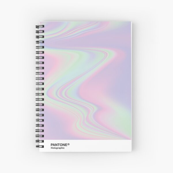 H.I.P.A.B - Holographic Iridescent Pantone Aesthetic Background Spiral Notebook