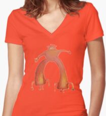 The Flaming Lips - Pink Robot Women's Fitted V-Neck T-Shirt