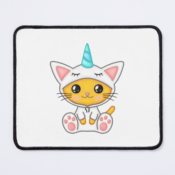 Aperçu de l'œuvre Chaton mignon dans un costume de licorne créée et vendue par CreativeCranium.