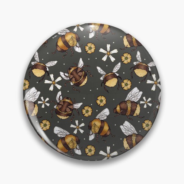 Item preview, Busy Bee Pattern (on charcoal) designed and sold by Saint Jordyn.