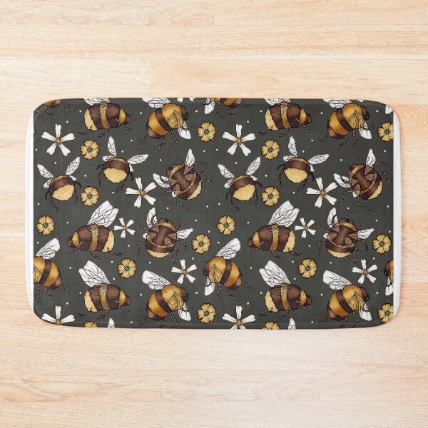 Item preview, Busy Bee Pattern (on charcoal) designed and sold by Saint Jordyn.