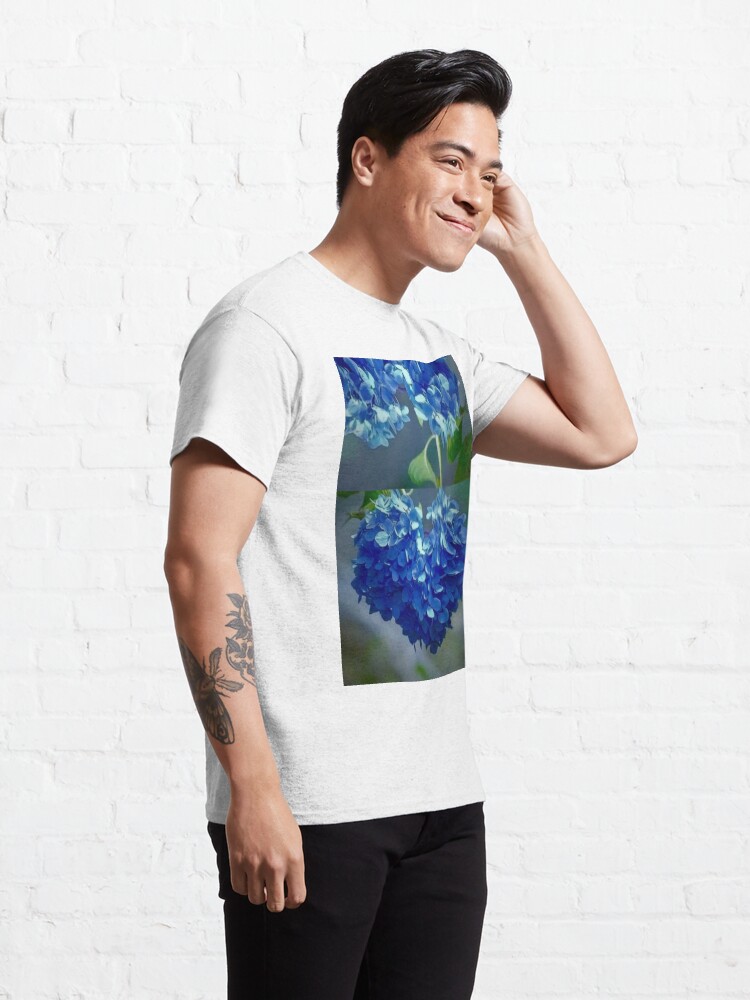 Alternate view of Blue Hydrangea Heartshaped By Yannis Lobaina Classic T-Shirt