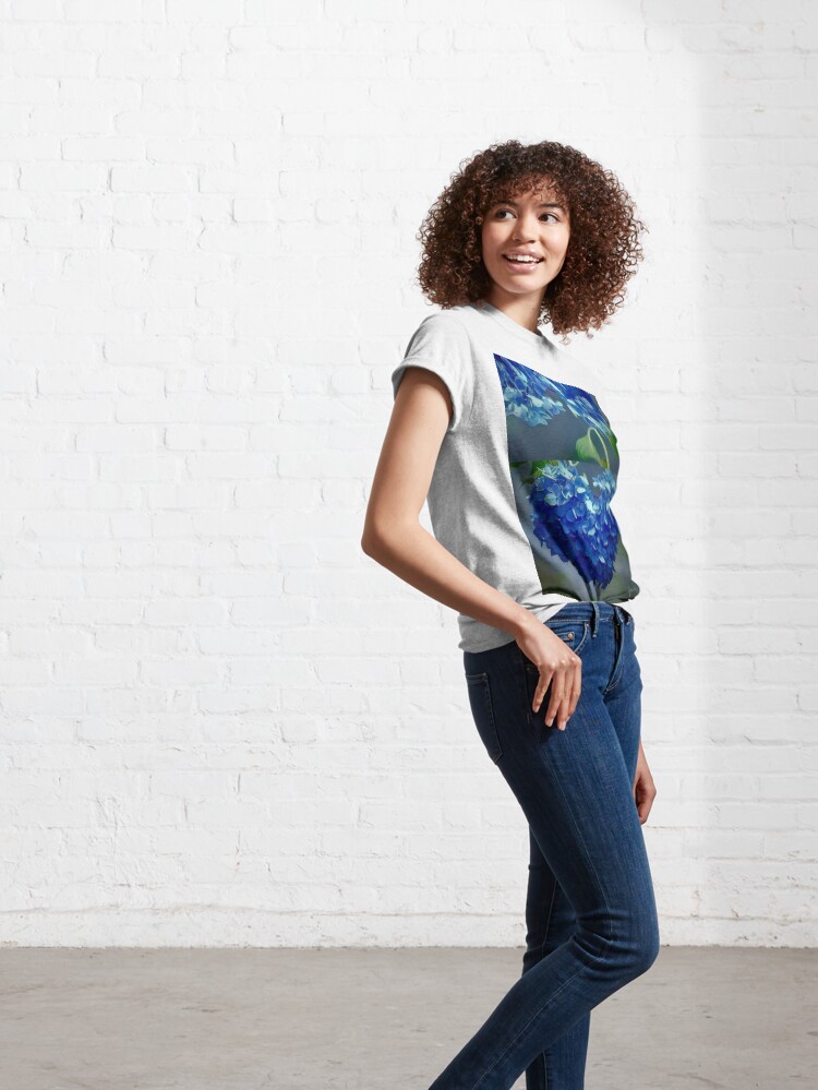 Alternate view of Blue Hydrangea Heartshaped By Yannis Lobaina Classic T-Shirt