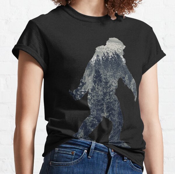 A Sasquatch Silhouette in The North Classic T-Shirt