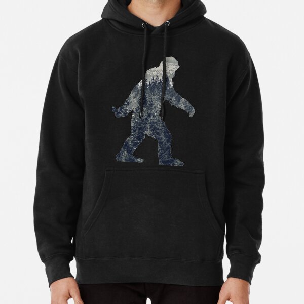 A Sasquatch Silhouette in The North Pullover Hoodie