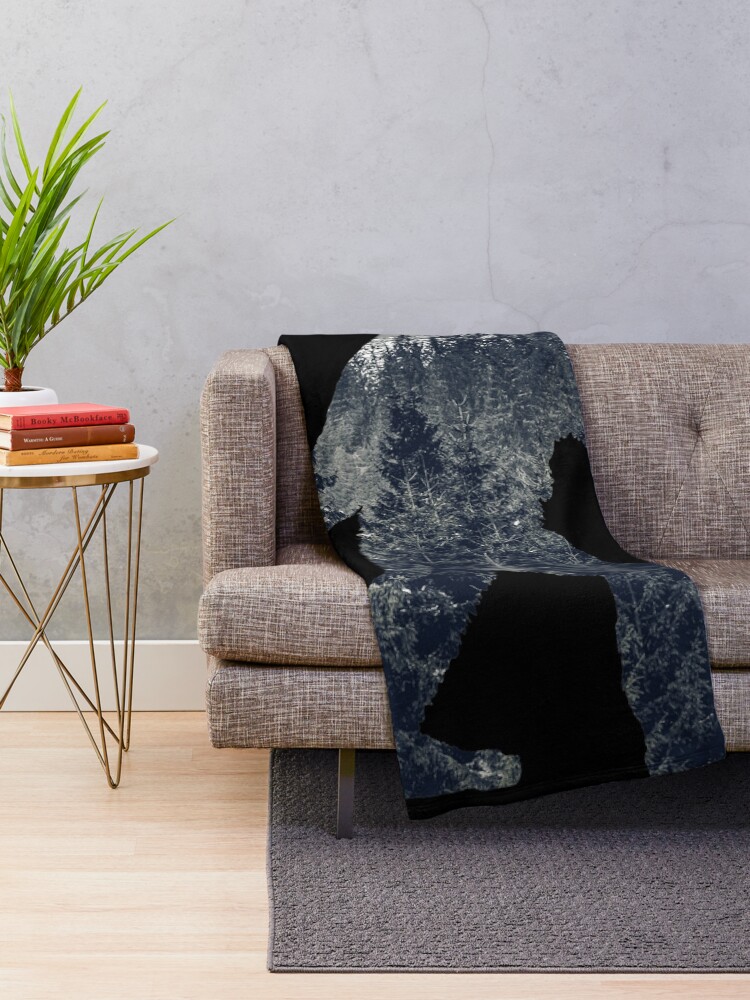 Alternate view of A Sasquatch Silhouette in The North Throw Blanket