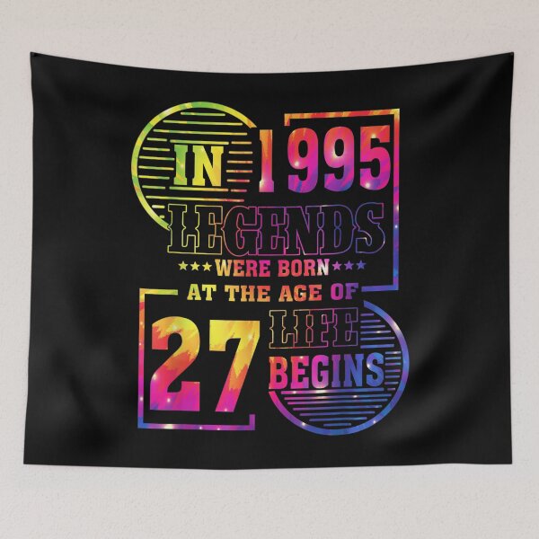 Item preview, Legends Were Born In 1995 27 Year Old 27th Birthday Tie Dye designed and sold by theresamorelli.