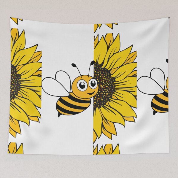 Item preview,  COLOFULLY SUN FLOWEAND BEE PRINT. designed and sold by marie1919.
