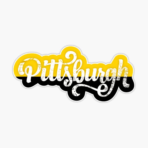 Pittsburgh Script Logo Sticker for Sale by edunkeldesigns