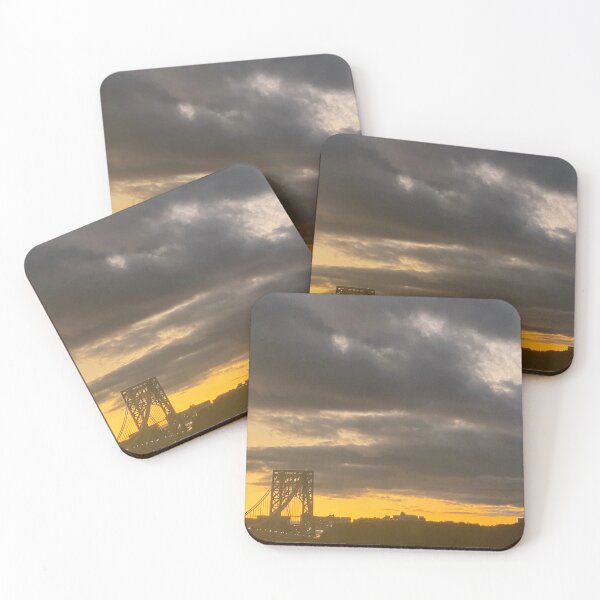 Item preview, Sunset storm over George Washington Bridge and Hudson River designed and sold by HarrietRGoren.