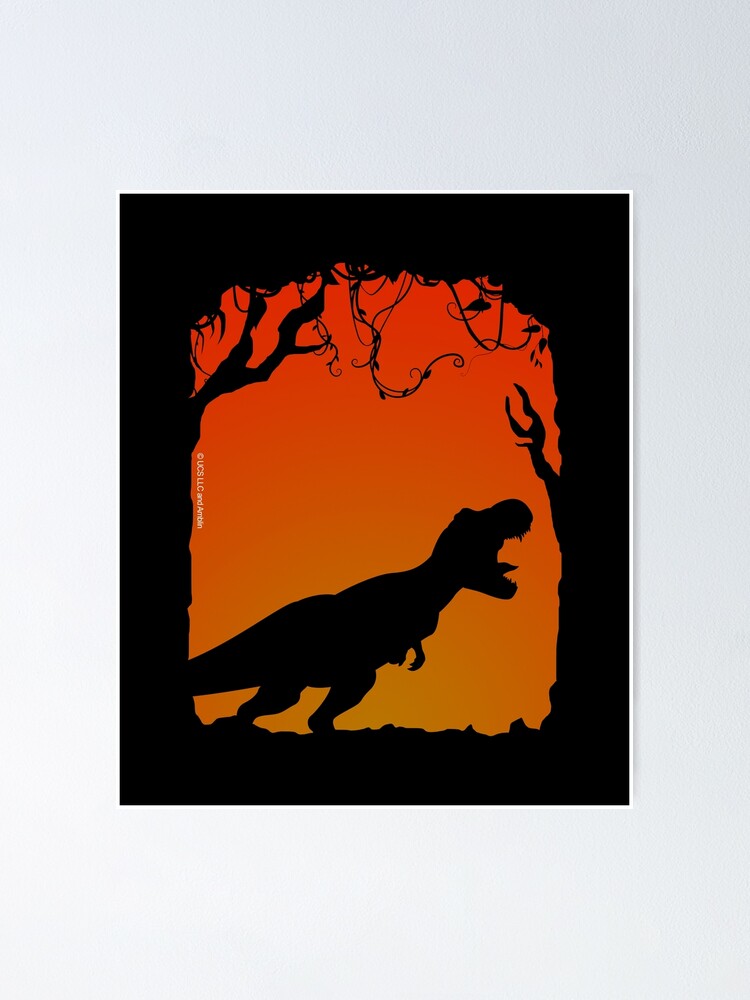 T Rex Dinosaur Jurassic Park Poster For Sale By Tridev Designs Redbubble 9378