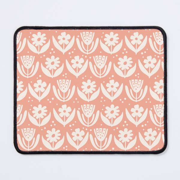 Item preview, Nordic Later Summer Florals White on Desert Rose Pattern designed and sold by cindytomczyklee.