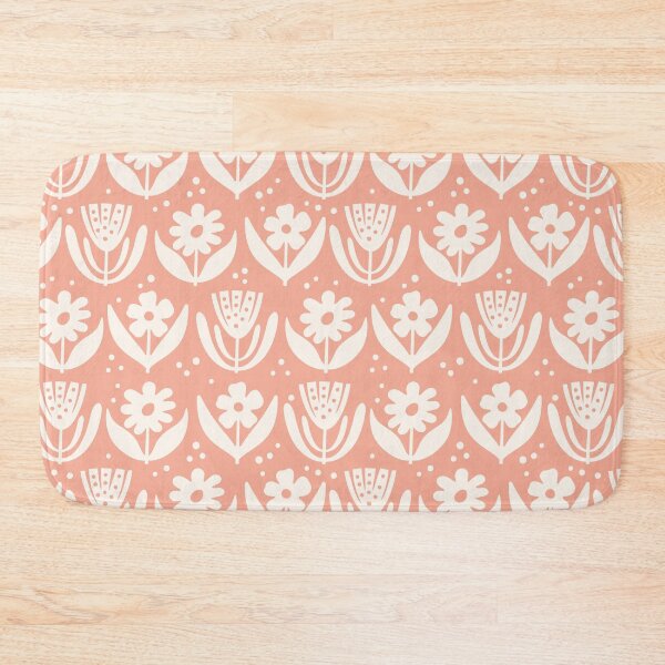 Item preview, Nordic Later Summer Florals White on Desert Rose Pattern designed and sold by cindytomczyklee.