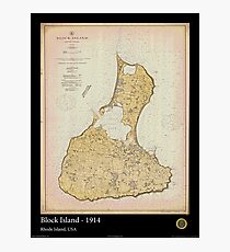 Vintage Print Image of Block Island - 1914 Photographic Print
