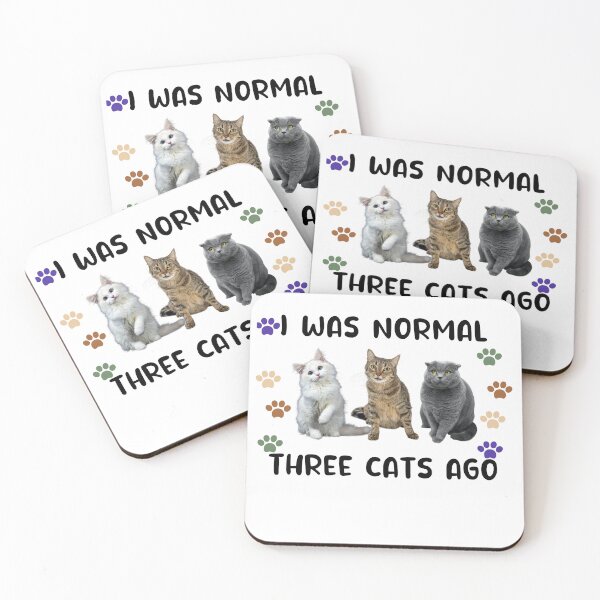 Item preview, yo era normal hace 3 gatos regalo divertido para los amantes de los gatos designed and sold by POPLIN ⭐ ⭐ ⭐ ⭐ ⭐.