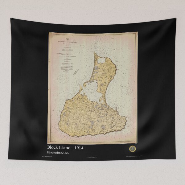 Item preview, Vintage Print Image of Block Island - 1914 designed and sold by aocimages.