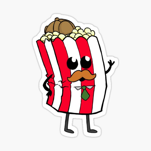 Detective Popcorn and his Buttery Goodness! Sticker