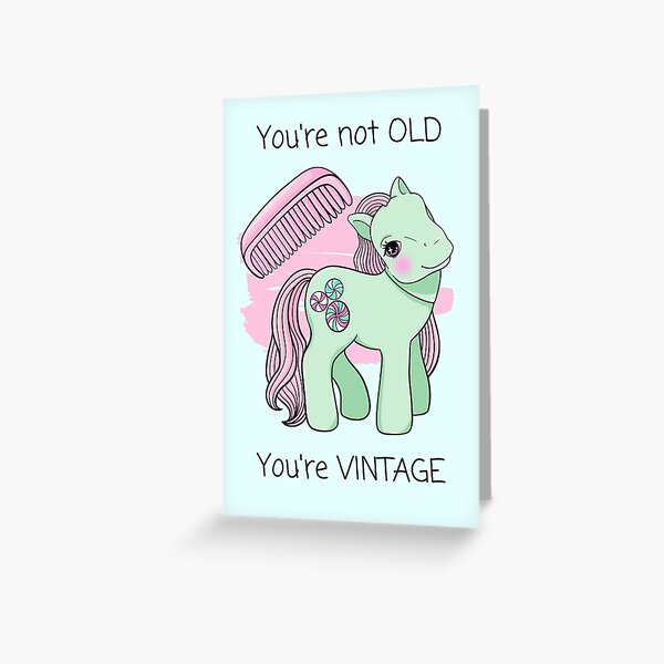 Item preview, Pink and Mint Vintage My Little Pony with Comb designed and sold by FreyaDraws.