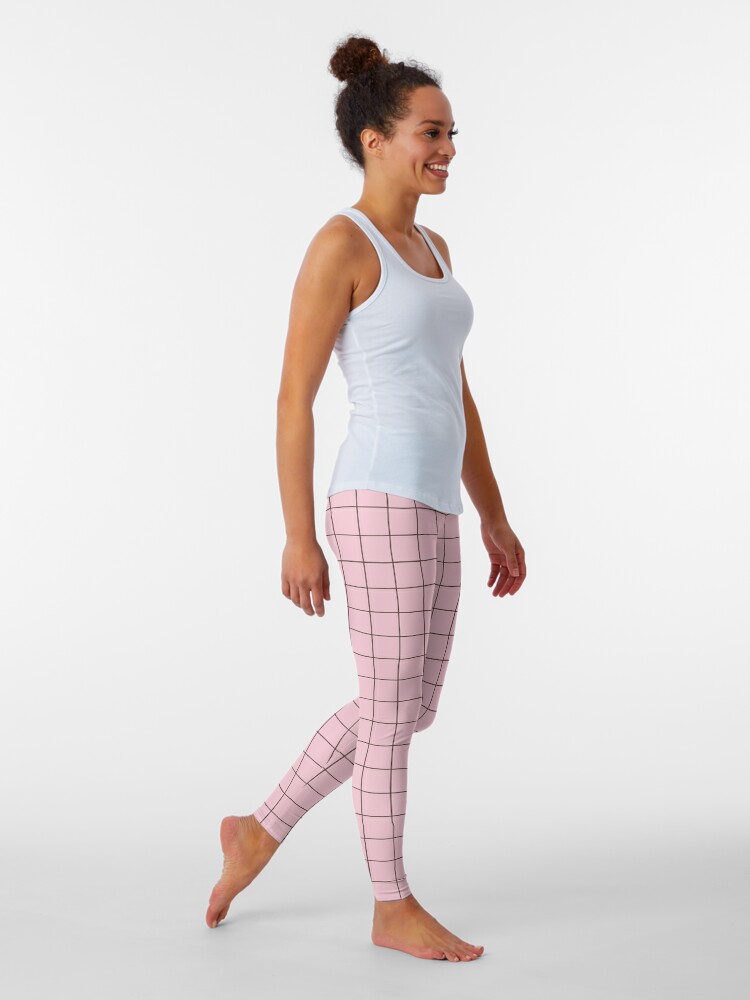 Aesthetic Grid - Pink Leggings for Sale by heathaze