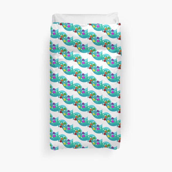 Rainbow narwhals Duvet Cover