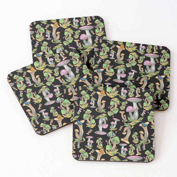 Item preview, Mixed Colorful Watercolor Wild Forest Mushrooms designed and sold by silviaol.