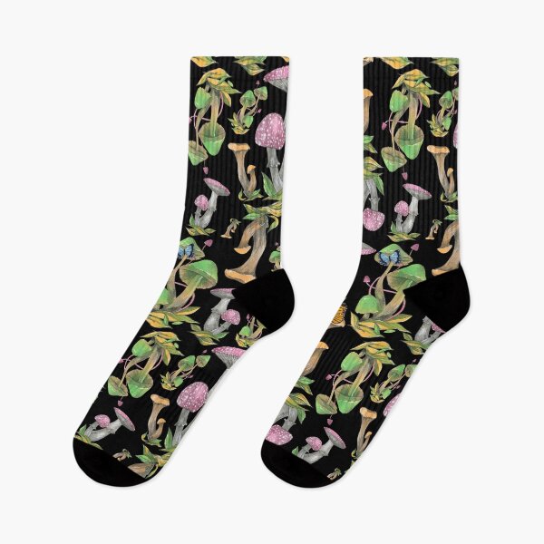 Item preview, Mixed Colorful Watercolor Wild Forest Mushrooms designed and sold by silviaol.